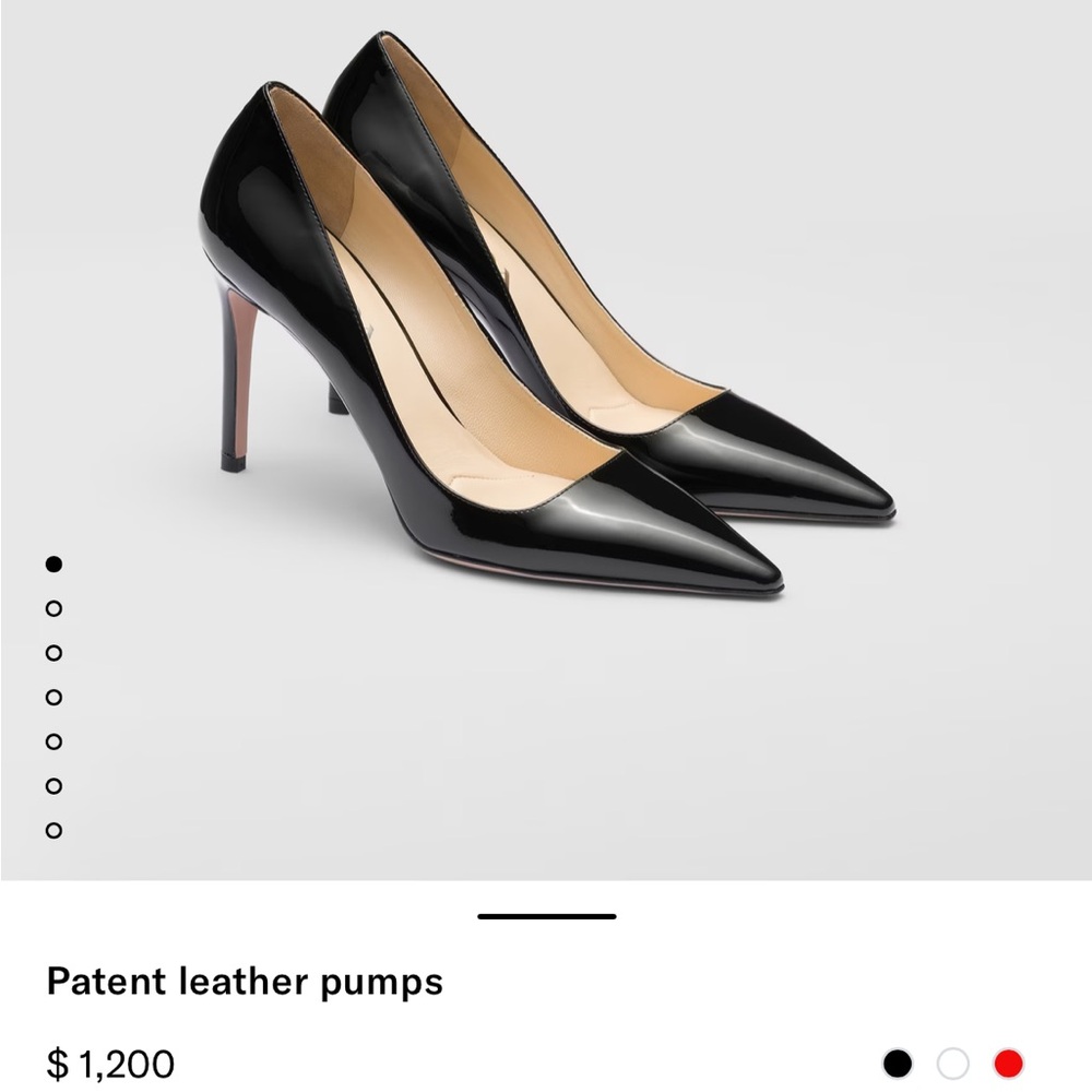 Prada Vernice Leather Pumps Heels Black